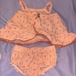 Adorable Pink Baby Outfit with Anchor Print